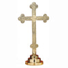 Budded IHS Solid Brass Altar Cross 22 3/4" Tall