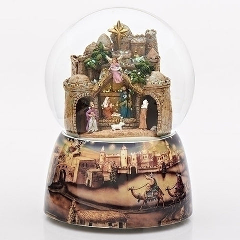 Bethlehem Musical Nativity Scene Musical Water Globe With Moving Kings Plays O Little Town Of Bethlehem