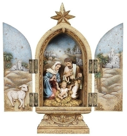 Holy Family Nativity Scene Triptych From Joseph Studio