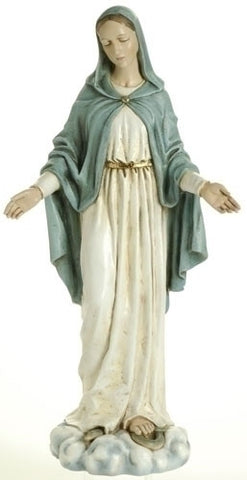 Our Lady of Grace On Clouds Large Statue 23.5 Tall  Renaissance Collection