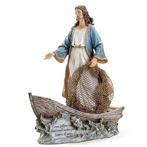 Jesus Christ the Fisherman in Boat Figure Joseph Studio Exclusive