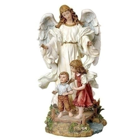 Gardian Angel WIth Children On Bridge Christian Figure From Joseph Studios