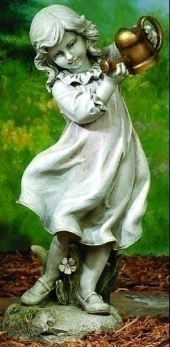 Little Girl Holding Watering Can Large Size Garden Figure From Joseph Studios