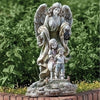 Guardian Angel With Children Solar Light Up Garden Statue Angel Figurine