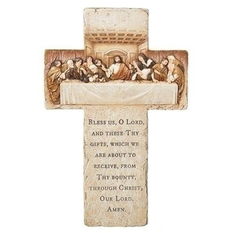 Last Supper Of Jesus Wall Cross With Prayer
