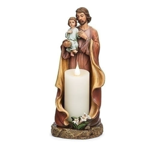 Saint Joseph Prayer Candle Holder Figure