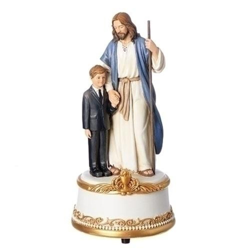 Musical First Communion Little Boy With Jesus Figure