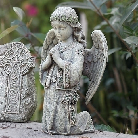 Irish Celtic Angel Kneeling To  Pray Garden Figure From Joseph Studios