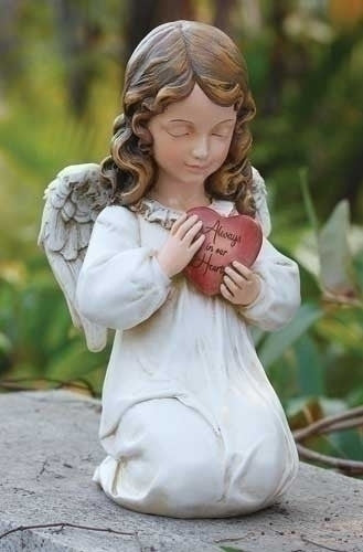 Memorial Angel Figure Always In Our Hearts For Garden Patio Or Home