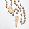 Madonna And Child Alabasterite Wall Rosary Large 62" Long