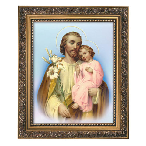Saint Joseph Print In Ornate Frame