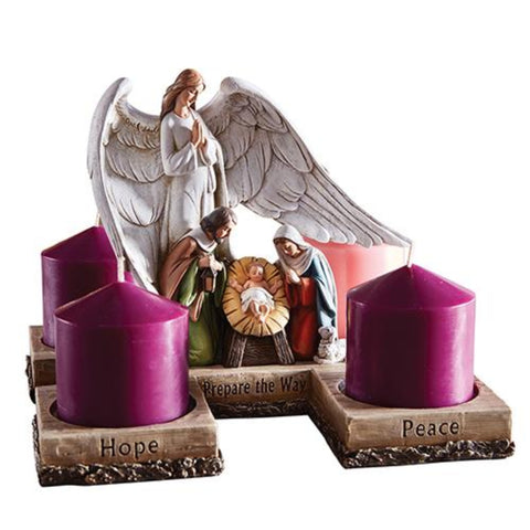 Nativity Angel Advent Candle Holder