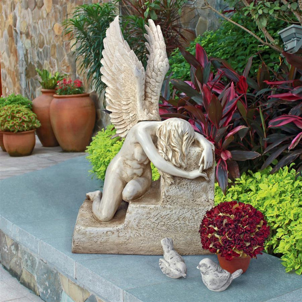 Hunger of Heartbreak Angel Garden Statue 