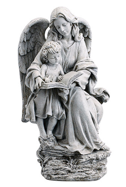 Guardian Angel With Child Garden Statue