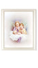Guardian angels watching over baby print in pearl white frame
