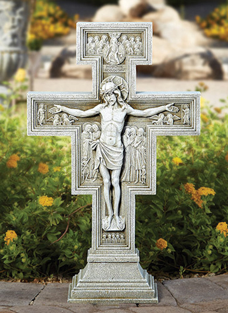 San Damiano Cross of Saint Francis Gorgeous Garden Cross Large 24 Inch