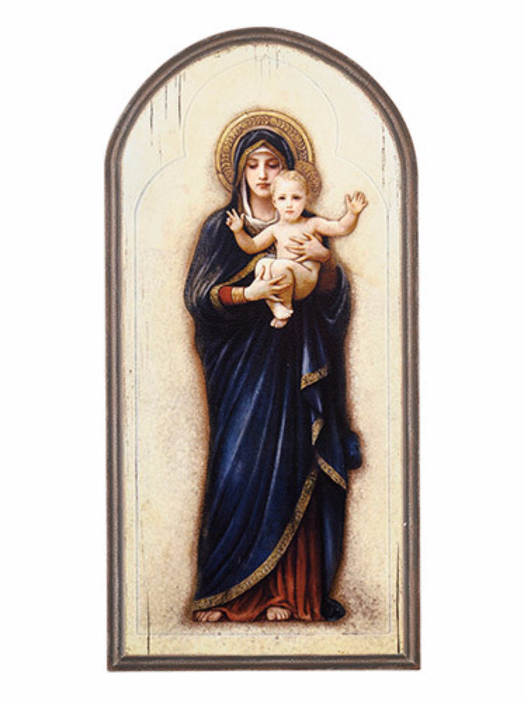 Madonna and child wall plaque