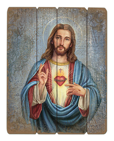 Sacred Heart Of Jesus Wooden Pallet Icon