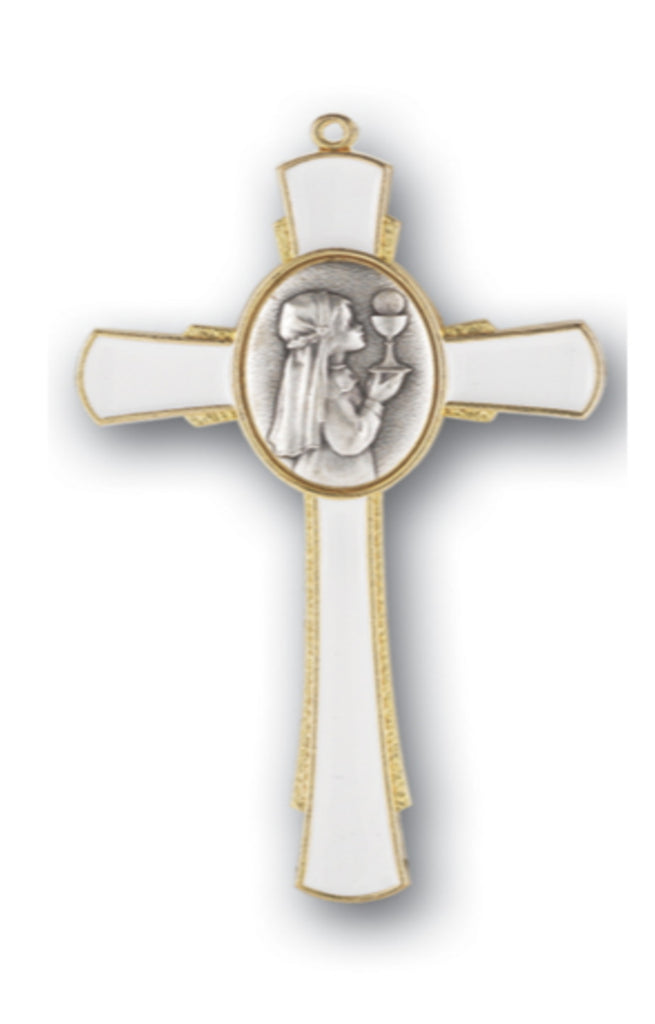 First Communion Cross With Chalice For Girls