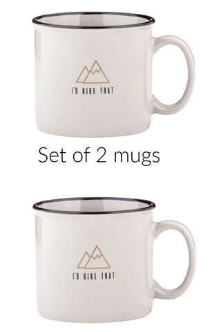 I'd Hike That Campfire Mug Set of 2