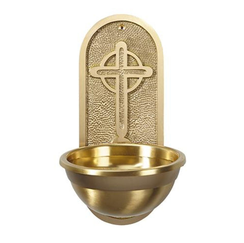 Brass Cross Holy Water Font For Church or Chapel
