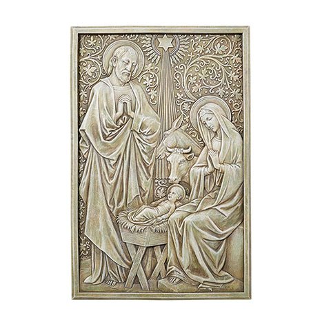 Holy Family Nativity Scene Wall Plaque Garden or Home