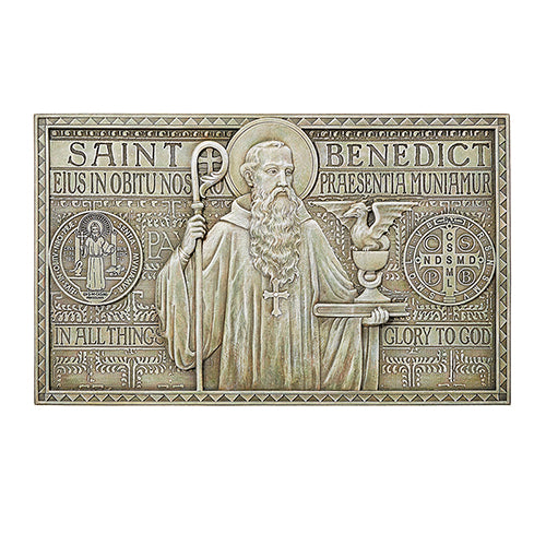 Saint Benedict Medals Garden Wall Plaque