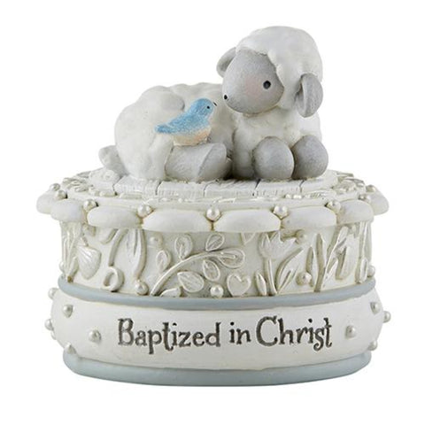 Lamb Baptized In Christ Keepsake Box