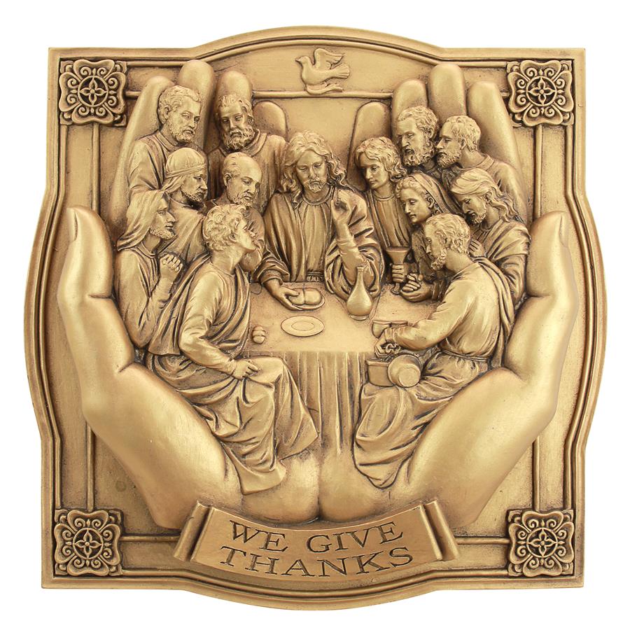 Give Thanks Hands Of The Lord Jesus Last Supper Plaque