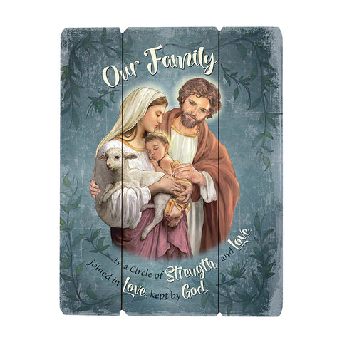Holy Family Wooden Pallet Wall Plaque
