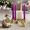 Christmas Two Piece Nativity Angel Advent Candle Holder