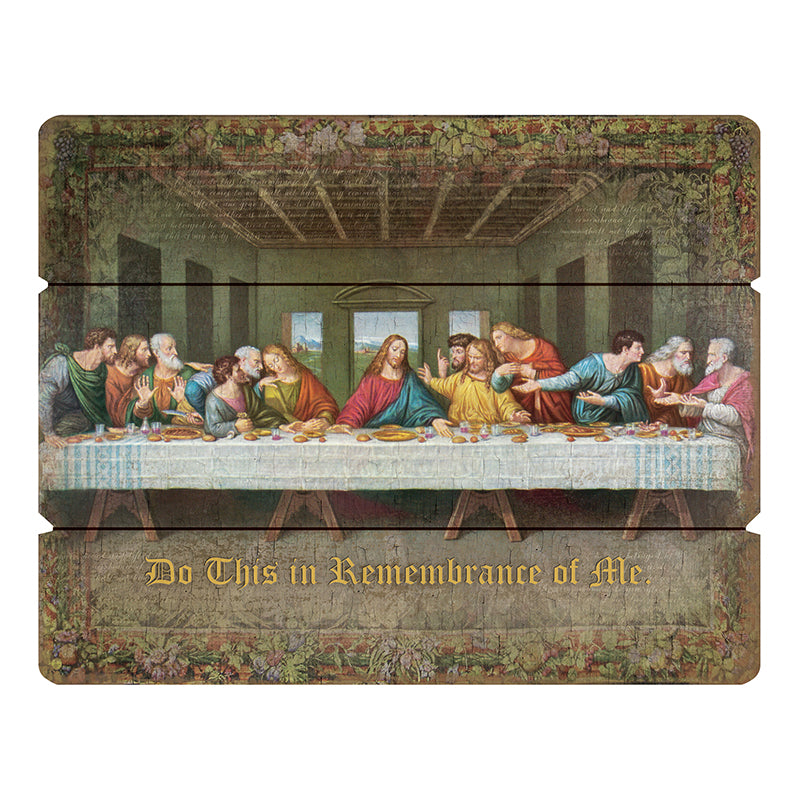 Last Supper Of Jesus Wooden Pallet Wall Plaque I Am The Bread Of Life 
