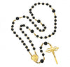 Wedding Rosary Set Swarovski Crystal Aurora Borealis Beads And Onyx Beads