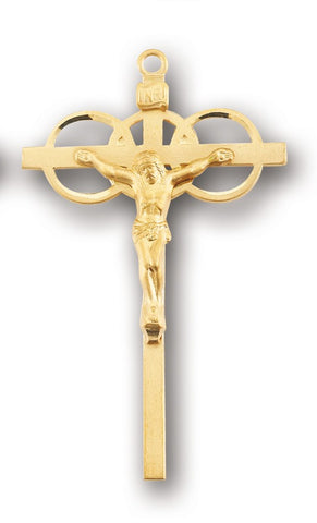 Gold Over Sterling Silver Wedding Crucifix On Chain