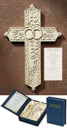 Wedding Rings Gift Cross Tomaso Crucifix in Box with Certificate