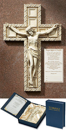 Jesus Crucifixion Gift Wall Cross Tomaso Cross in Box with Certificate