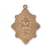 Pink Austrian Crystal Miraculous Medal in Sterling Silver with Gold Overlay