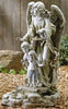 Guardian Angel With Children Solar Light Up Garden Statue Angel Figurine
