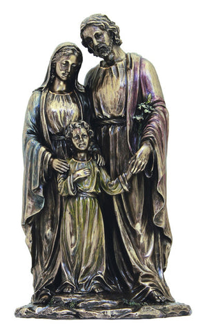 Holy Family Jesus Mary Joseph Statue Bronze Color Finish  Veronese Collection