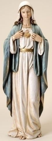 Immaculate Heart Of Mary Statue Huge 37" Tall Church Chapel Home Virgin Mary