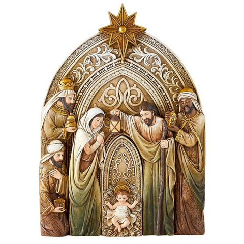 Come Let Us Adore Him Three Kings Nativity Wall Plaque