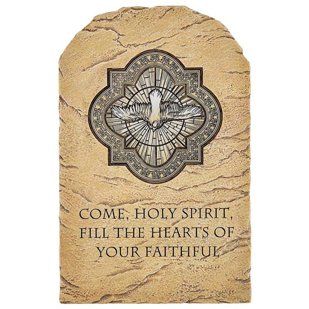 Holy Spirit Arched Tile Plaque with Stand 