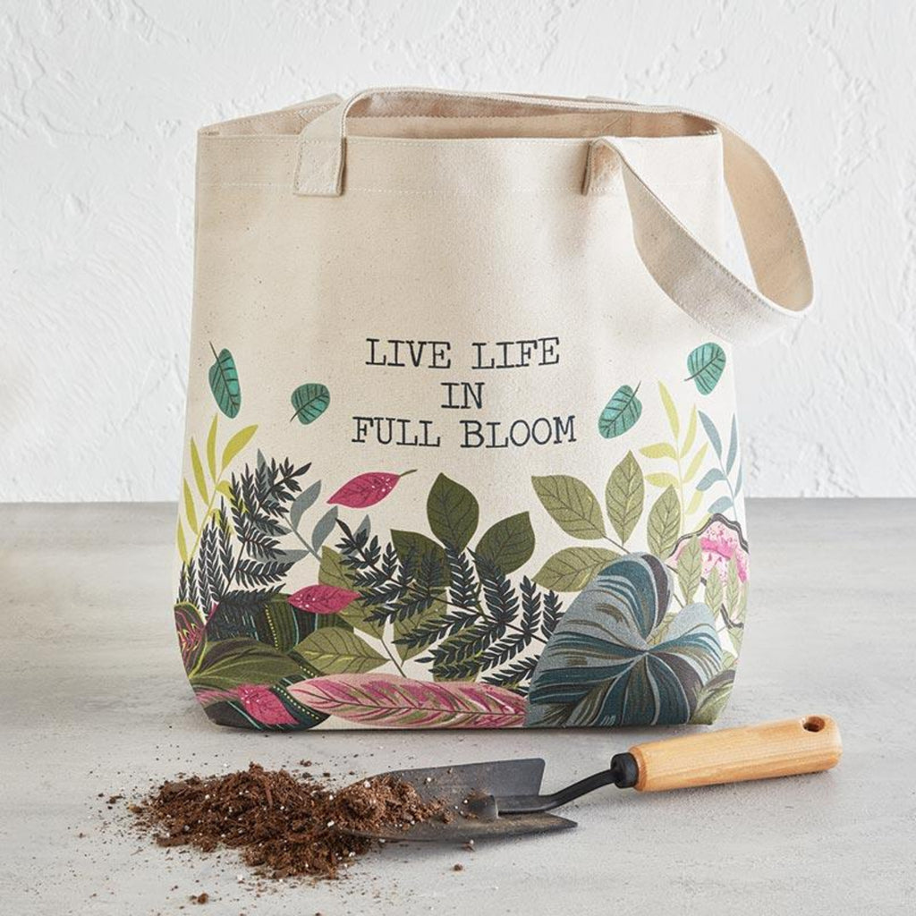 Live Life in full bloom tote bag
