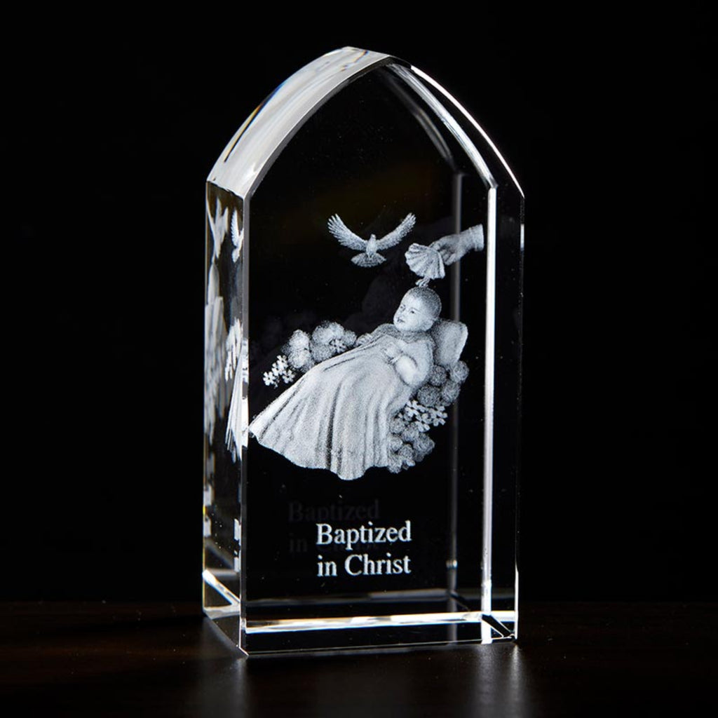 Baptized In Christ Etched Glass