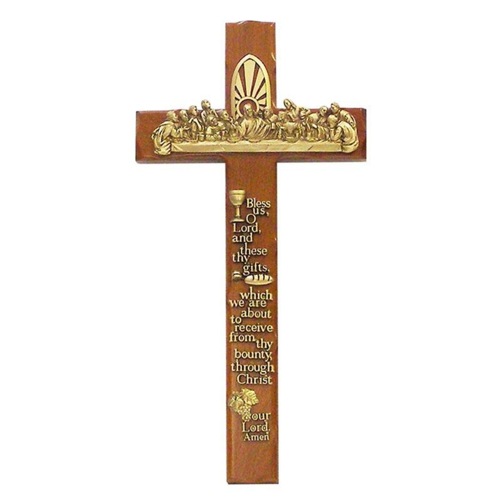 Last supper wall cross with prayer