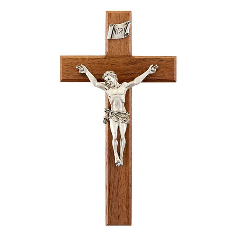 Walnut Jesus Wall Crucifix