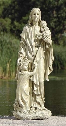 Jesus With Children Garden Statue 24" Tall