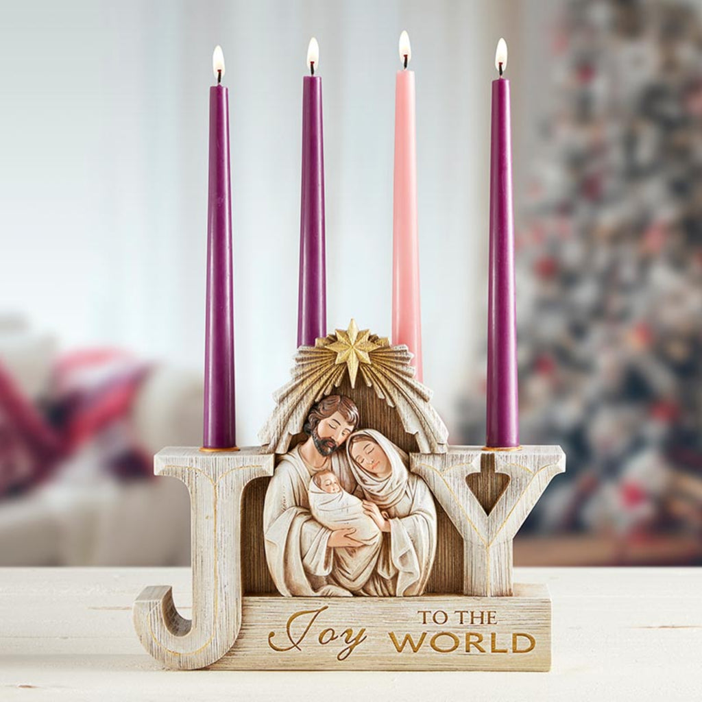 Joy World Nativity Candle Holder – Beattitudes Religious Gifts