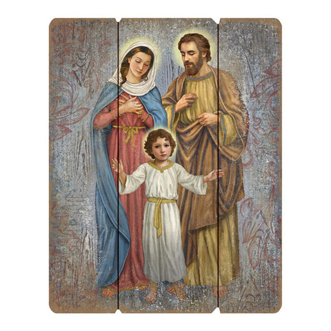 Holy Family Wooden Wall Plaque