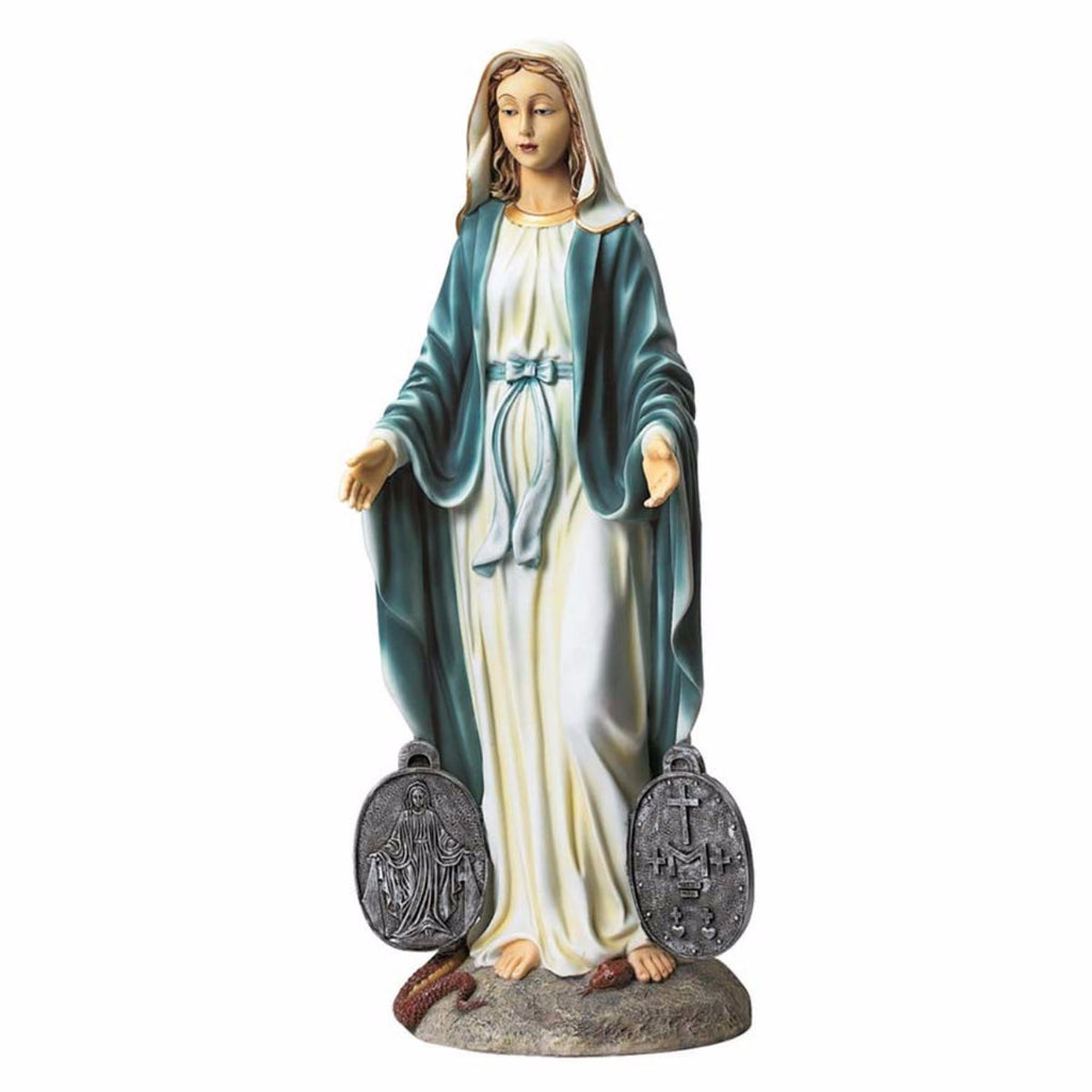 Our Lady of Miraculous medals garden statue
